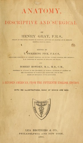 Henry Gray: Anatomy, descriptive and surgical (1901, Lea brothers)