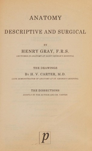 Henry Gray: ANATOMY DESCRIPTIVE AND SURGICAL. (Paperback, 2001, Parragon)